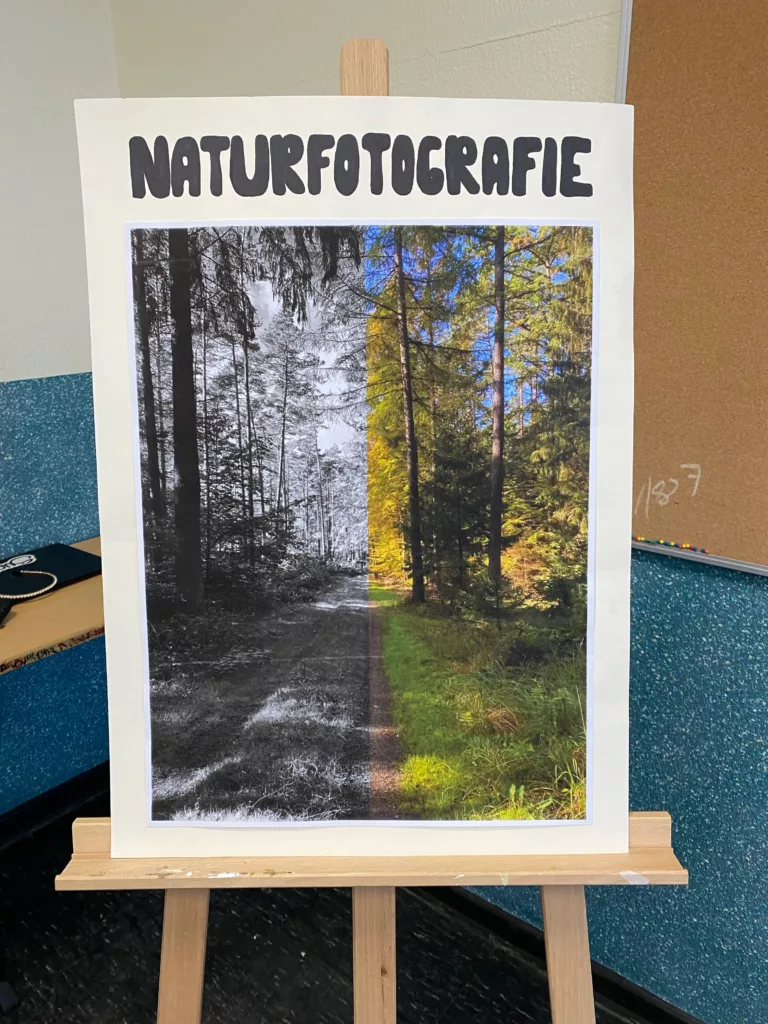 Plakat des Projektes "Schwarz-Weiß-Fotographie in der Naturfotographie"