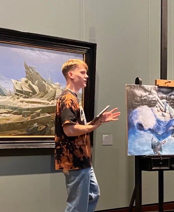 Präsentation der Facharbeit von HEG-Schüler Max Wallas im Kunstverein Uelzen 