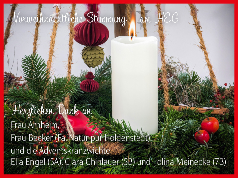 Vorweihnachtliche Stimmung am HEG