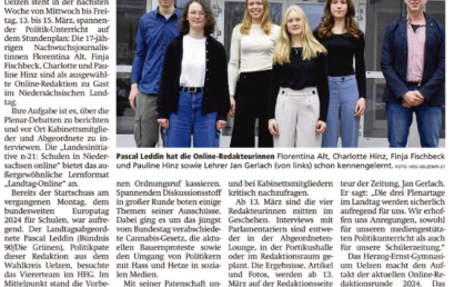 HEG-Schülerzeitung im Landtag